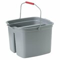 Rubbermaid Commercial 17 Qt. Gray Divided Bucket FG261700GRAY